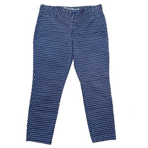 Khakis by GAP Slim City Blue Pink Pattern Print Cropped Pants Size 8 R